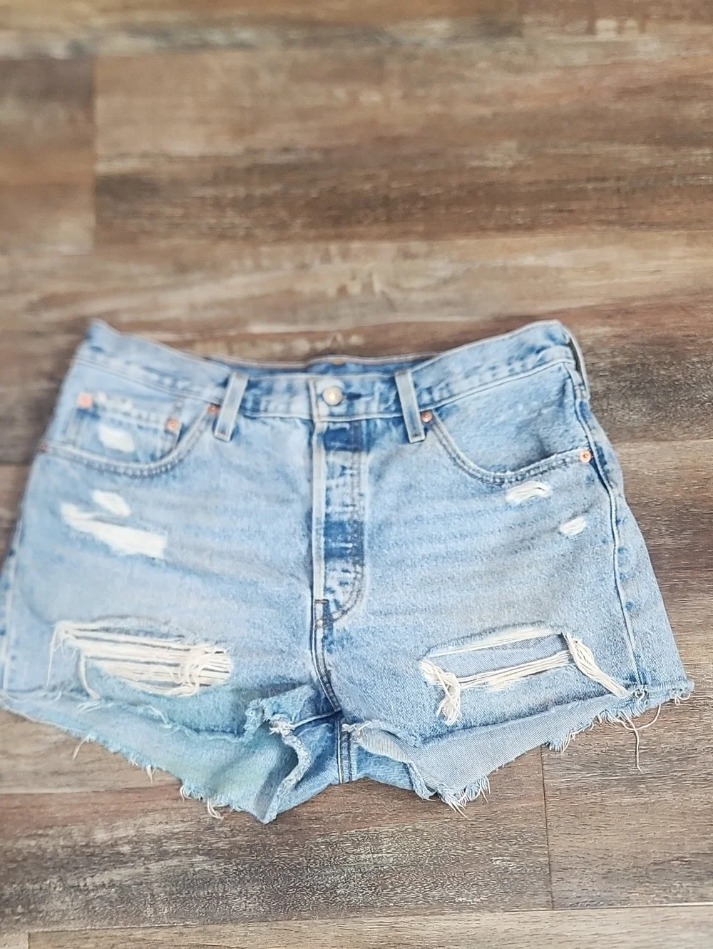 Levi's 501 Cut-Off Denim Shorts (Size 32)